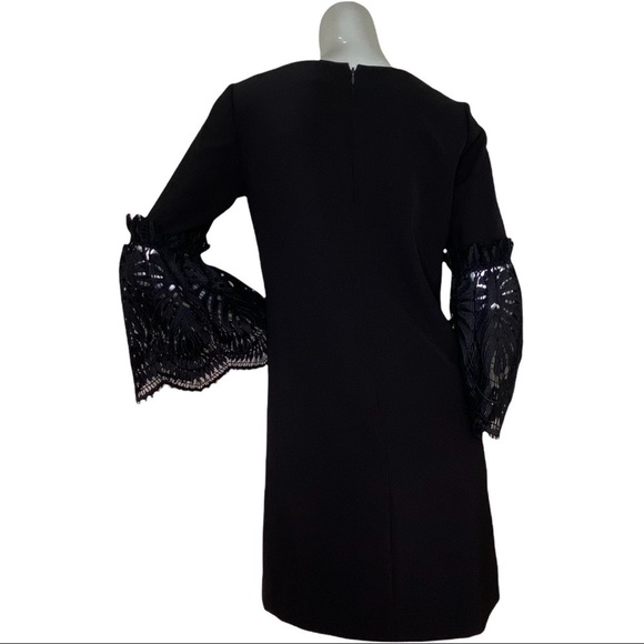 Tahari by Arthur S. Levine Black Bell Sleeve Shift Dress Woman's Size 2 - Picture 6 of 10